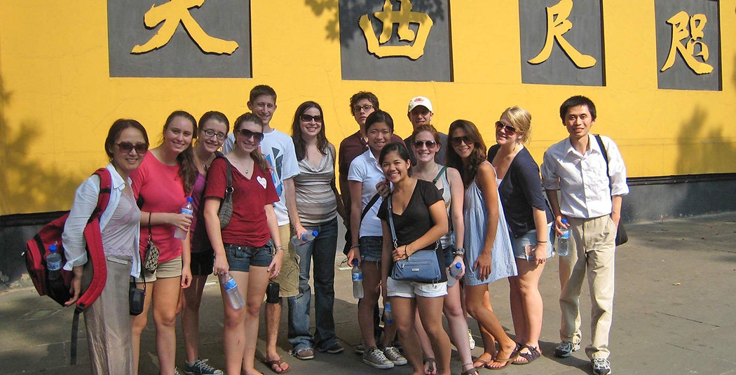 Union students on a term abroad program in China