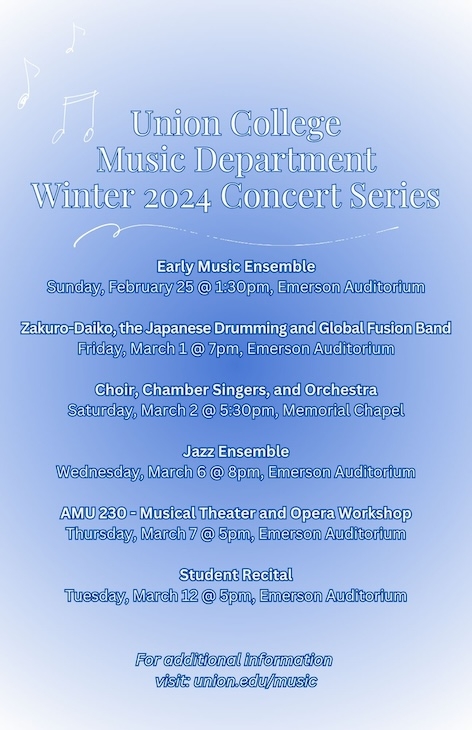 UCMD winter 24 concerts poster
