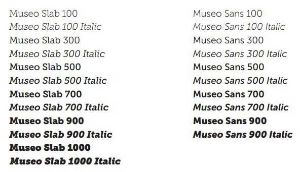 primary typefaces