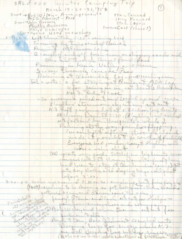 Kay Flickinger notes on hike