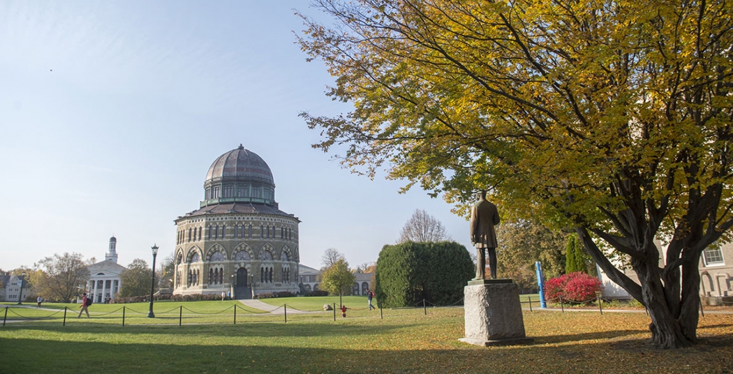 A view of the campus one fall afternoon