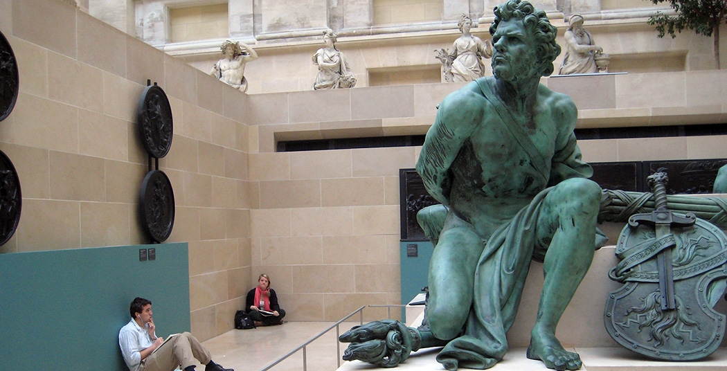 Union students at the Louvre.