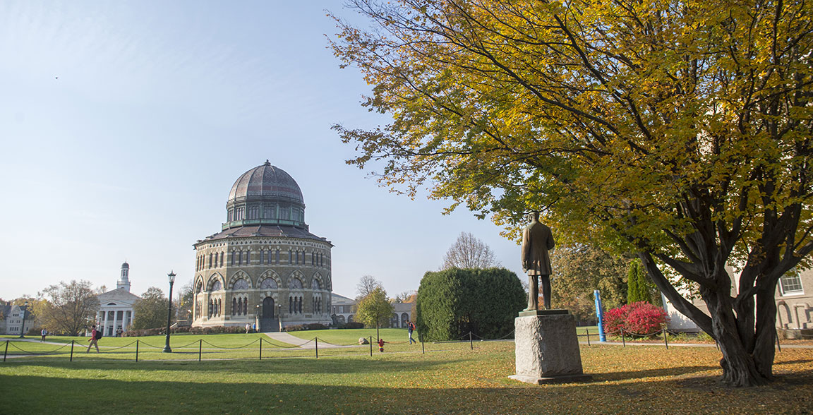 A view of the campus one fall afternoon