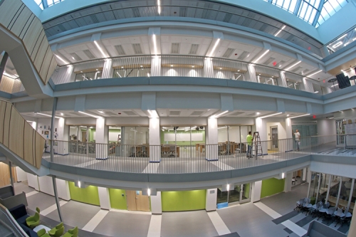 An interior view of Ainlay Hall, Union College's Integrated Science and Engineering Complex