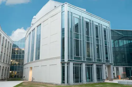 An exterior view of the ISEC building