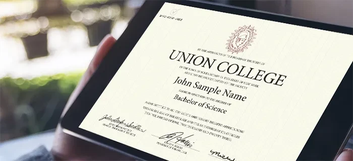 Union College digital diploma