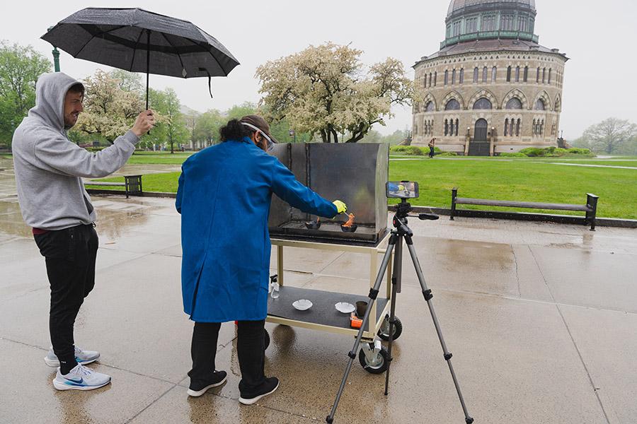 Armaan Uppal investigates Greek fire by the Nott Memorial