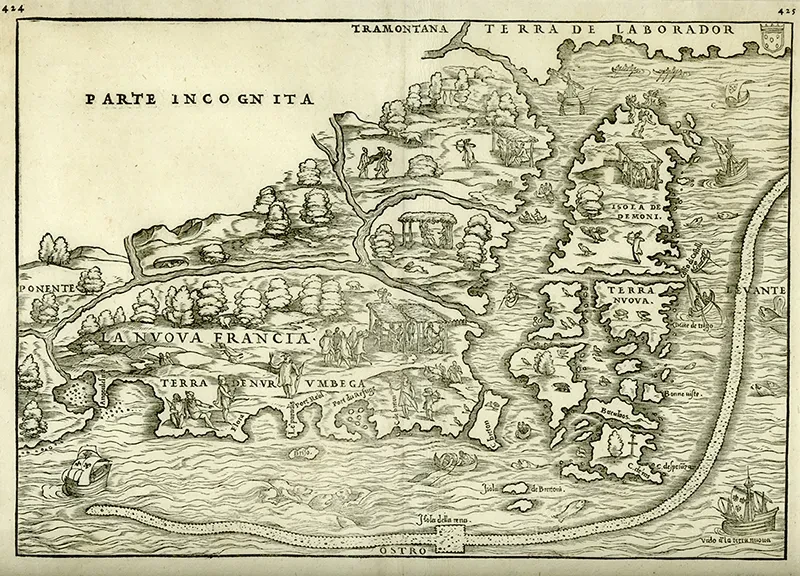 La Nuova Francia. Giovanni Battista Ramusio. Venice, 1556