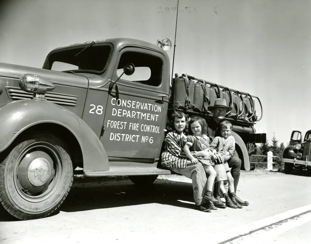 Forest Ranger with Found Children August 1940