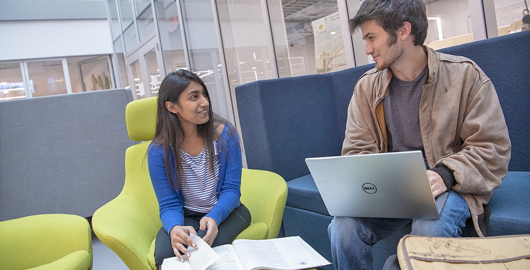 Students studying in Ainlay Hall