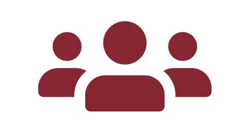 three graphic silhouettes of individuals