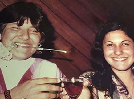 Diana Gazzolo '78 and Marcie Harmon-Mackin '76 (right) in Seville, Spain in 1976.