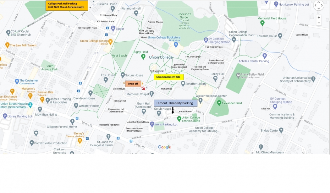 Commencement Parking Map