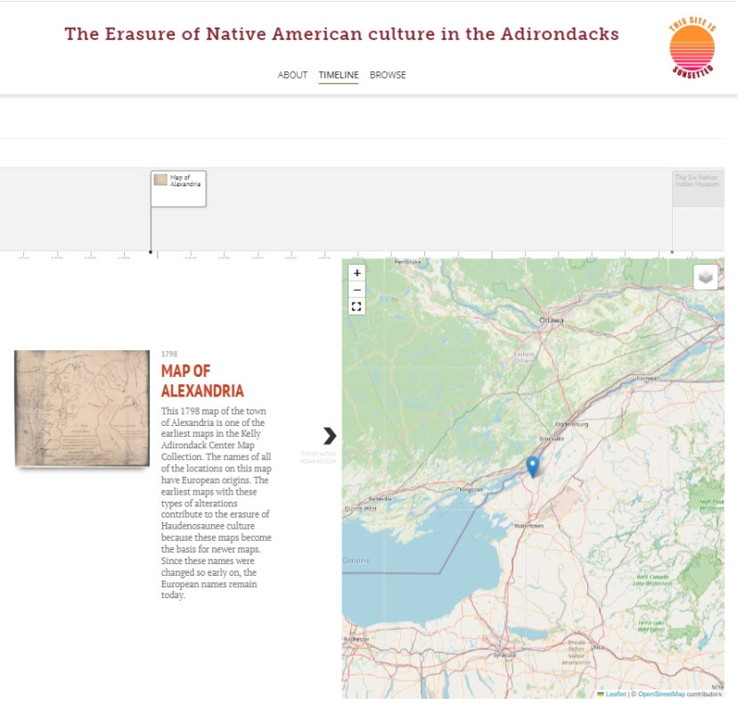 Omeka Timeline and Map