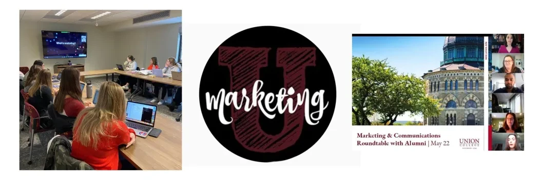U Marketing Group activity, logo, and virtual roundtable
