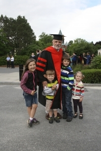 Prof. Jewell with his grandchildren