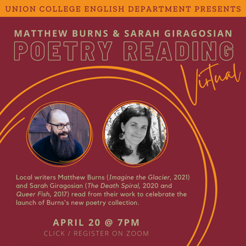 Poetry reading on April 20, 2021