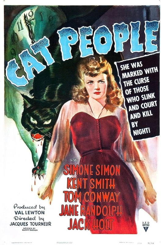 Movie poster for the film, The Cat People (1942).
