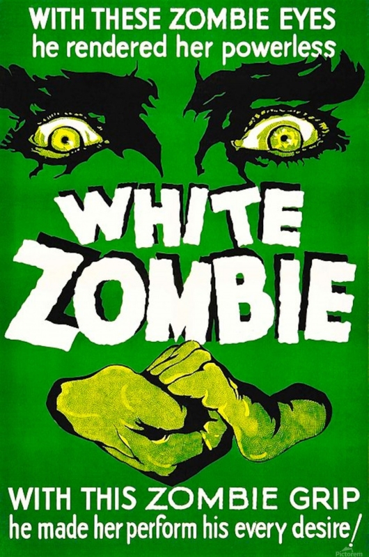 Movie poster for the film White Zombie, 1932.