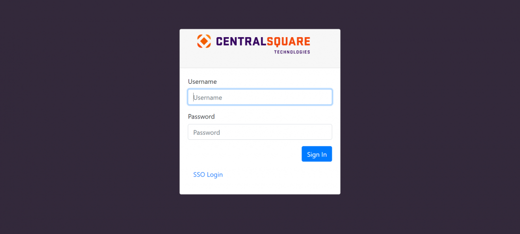 Finance Enterprise Login Page