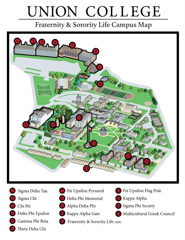 Fraternity and Sorority Life Campus Map