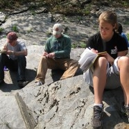 Three Geology Students in the field.