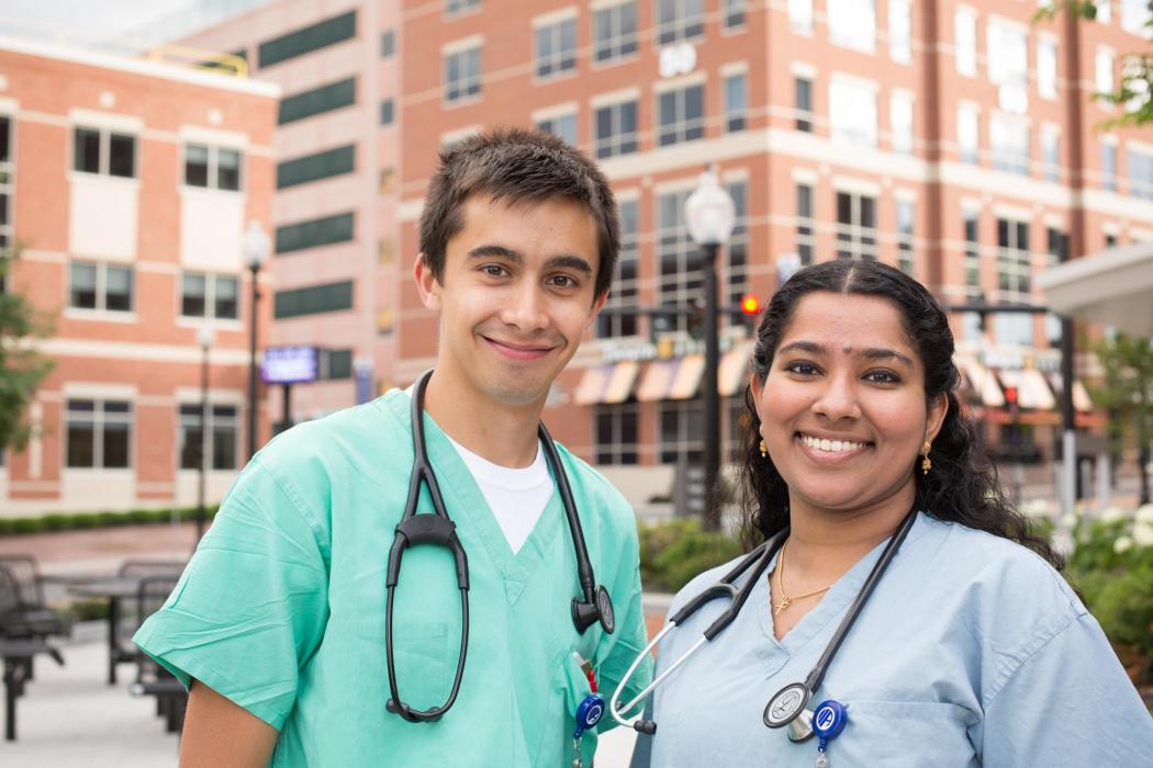 Medical students Ajay Major and Aleena Paul