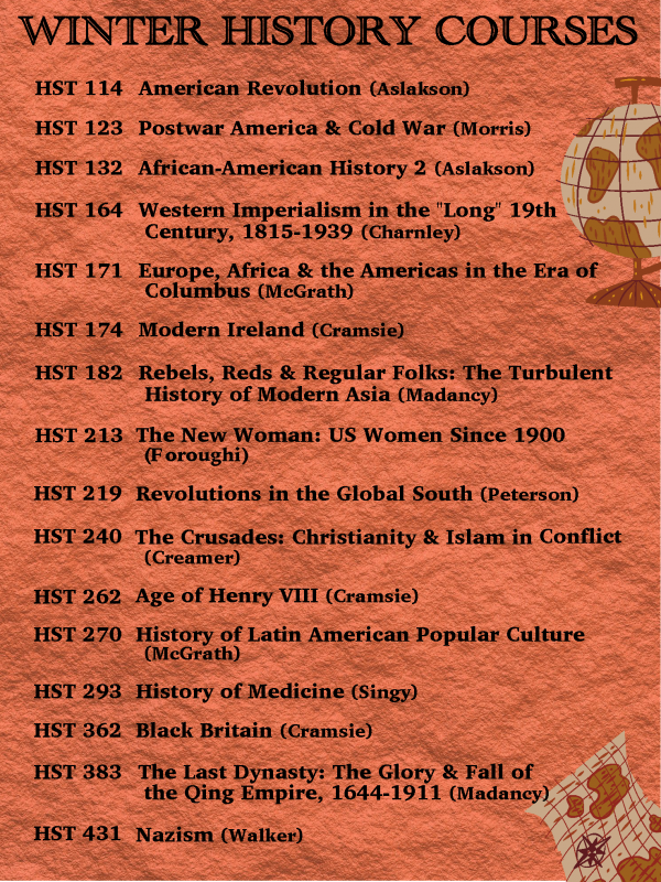 History Courses Winter 22
