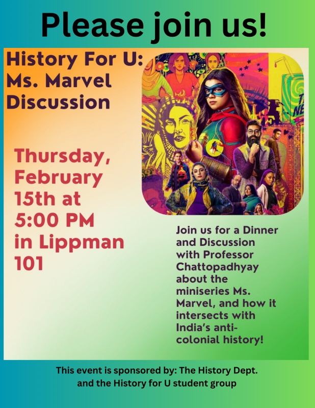 History for U: Ms. Marvel Dinner and Discussion