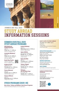 Dates&Times Information Sessions for Study Abroad