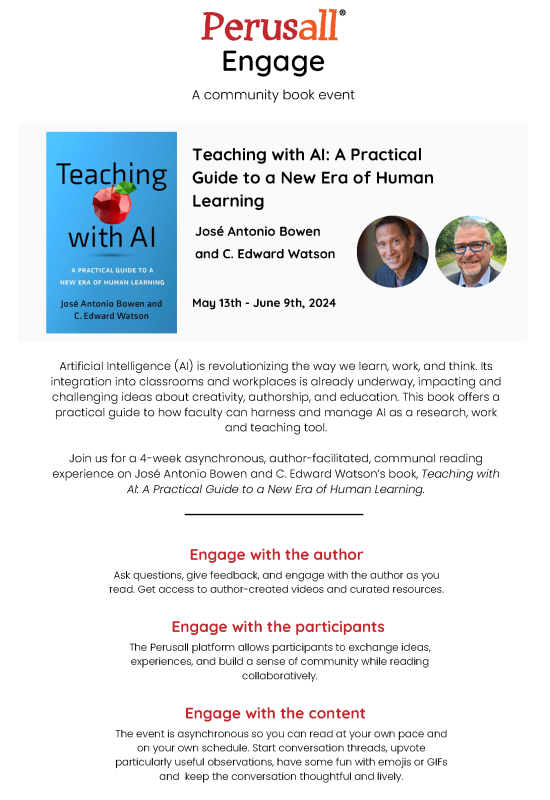 Teaching with AI Engage Infographic
