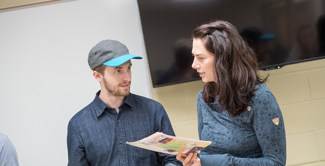 Spanish class with David Collinge, visiting assistant professor of Spanish