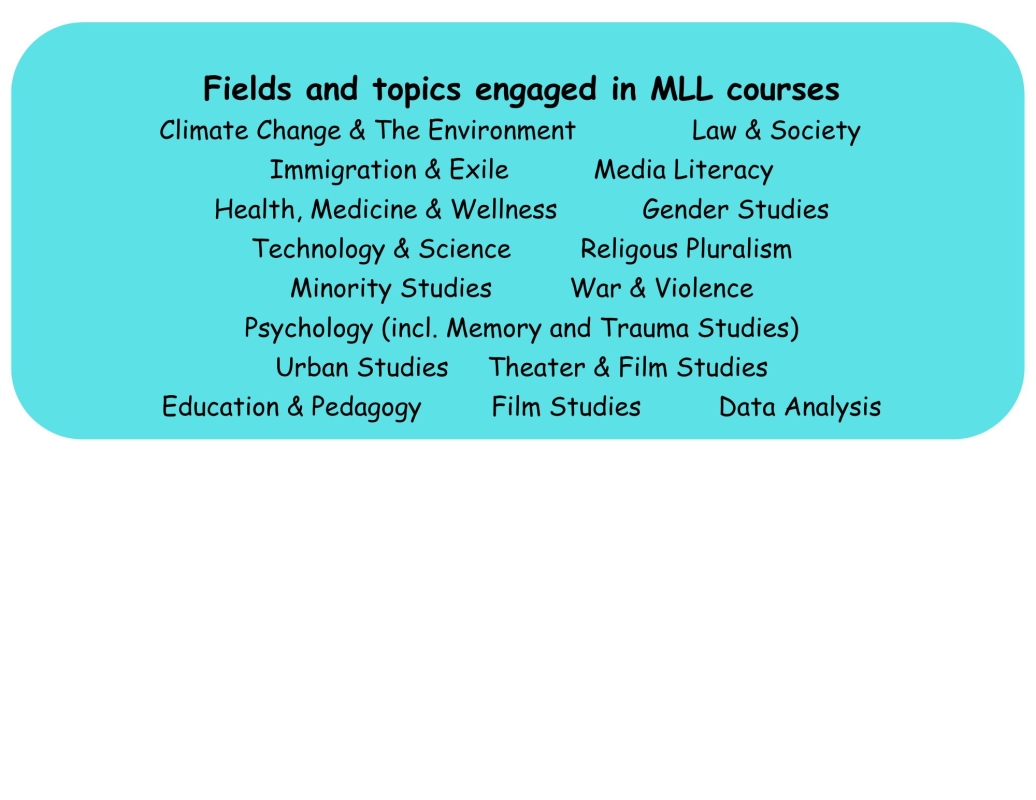 fields and topics covered in mll courses