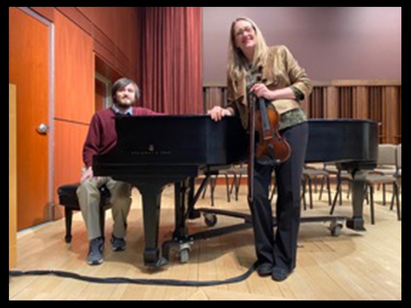 Ann Marie Schwartz, violin and Max Caplan '16, piano