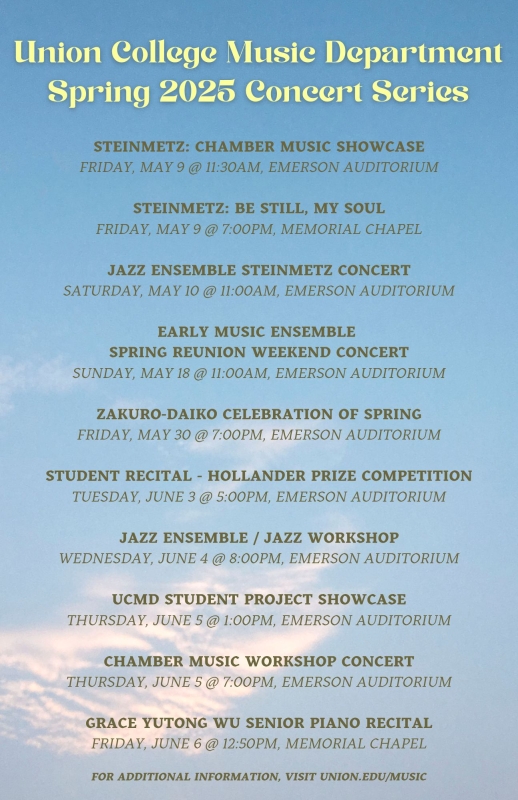 spring concerts music department poster