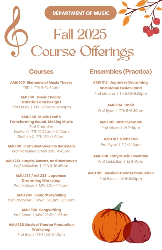 music fall 2025 course poster