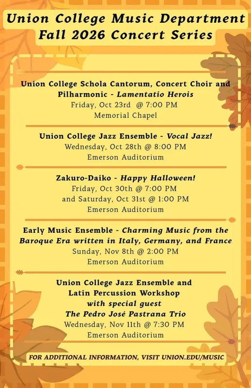 fall 2026 concert series
