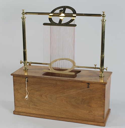 Théodore Olivier, Vertical Cylinder in String with Tangent Plane (blue and red)