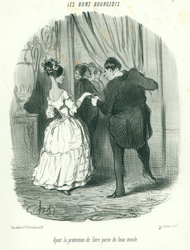 Honoré Daumier, Ayant la retention de faire partie du beau monde (from Les Bons Bourgeois)