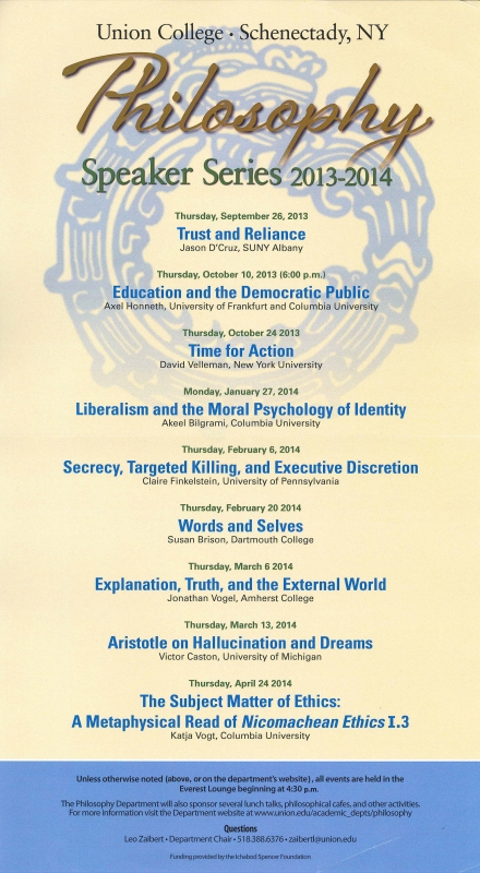 2013-2014 Speaker Series Flyer