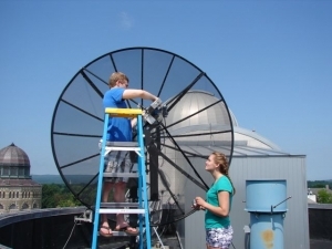 Brent and Morgan upgraded the Union College SRT detectors with adviser Jon Marr as part of their Summer 2014 research project sponsored by New York NASA Space Grant.