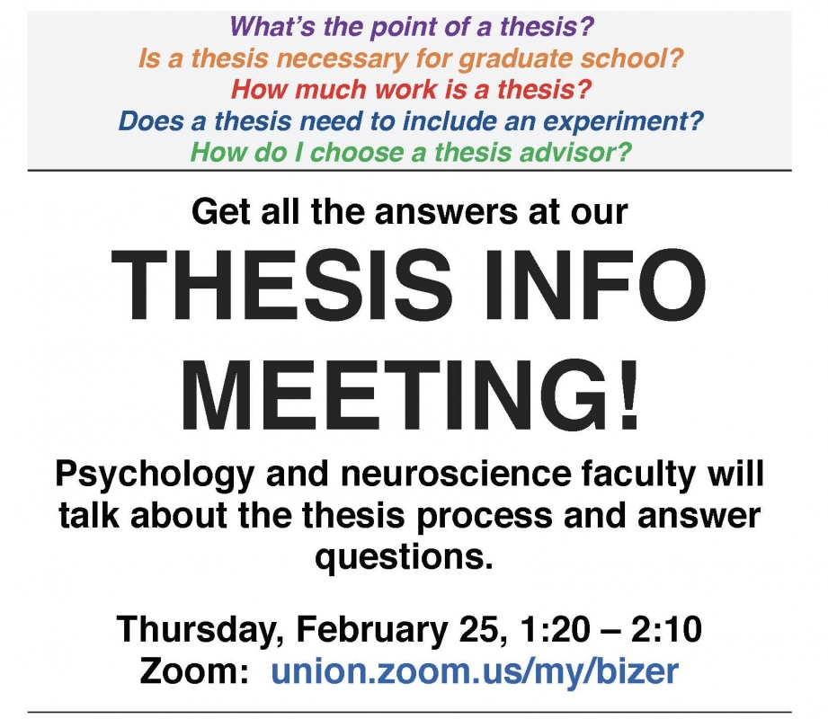 PSY Thesis Meeting