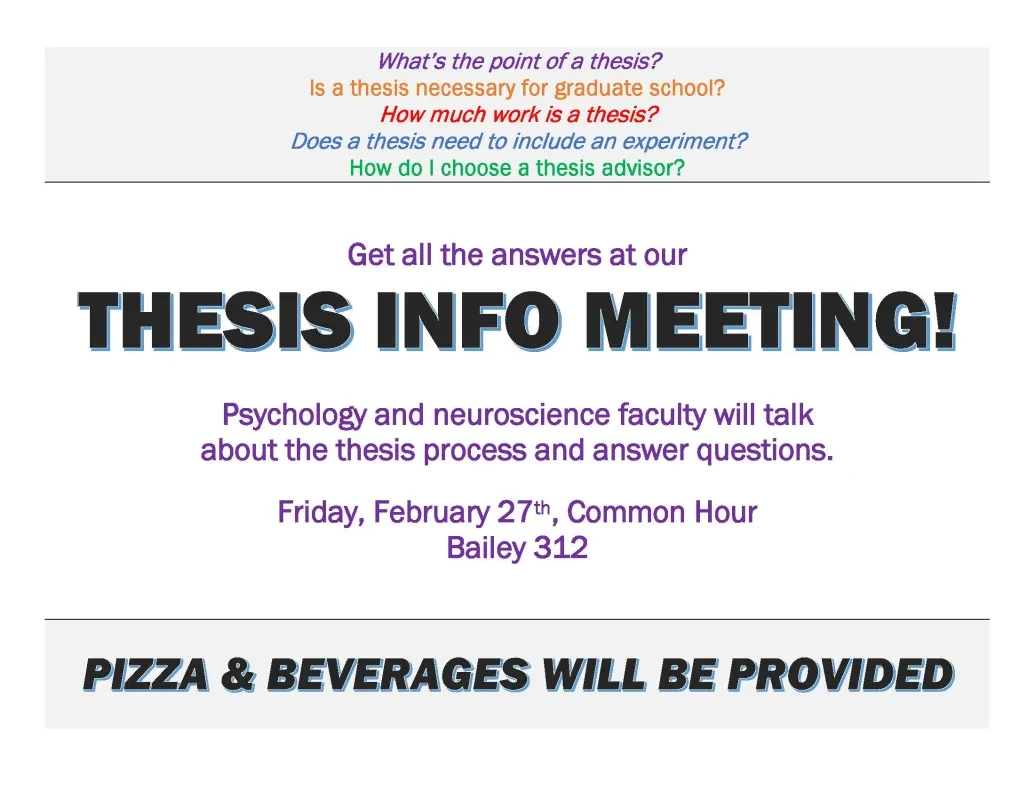 PSYCH Thesis meeting
