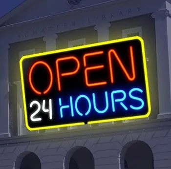 Neon Sign "Open 24 Hours"