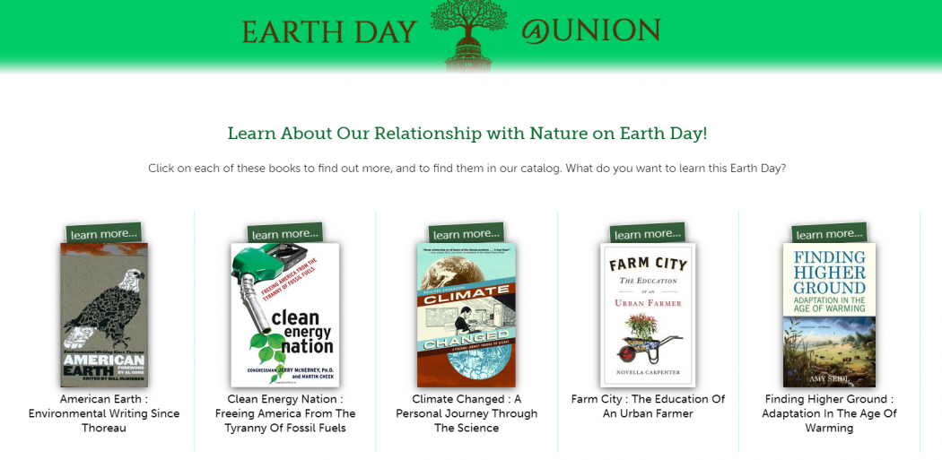 Preview of the earth day books page