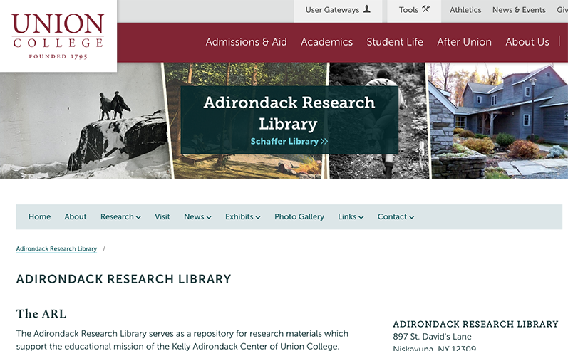ARL website screenshot