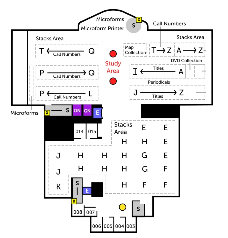 Schaffer Library Map Basement