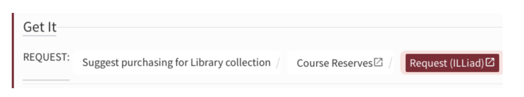 Get It Primo Record with Request Highlighted