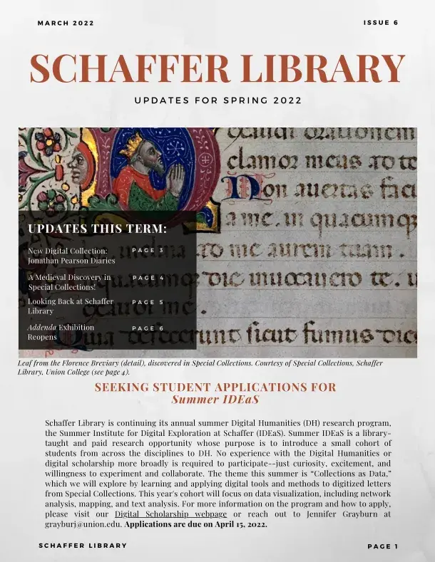 schaffer library newsletter 6