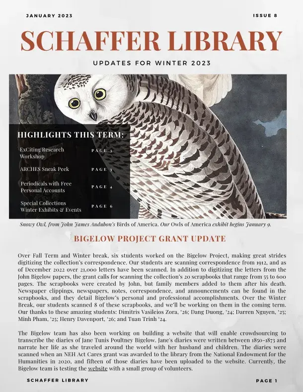 schaffer library newsletter 8